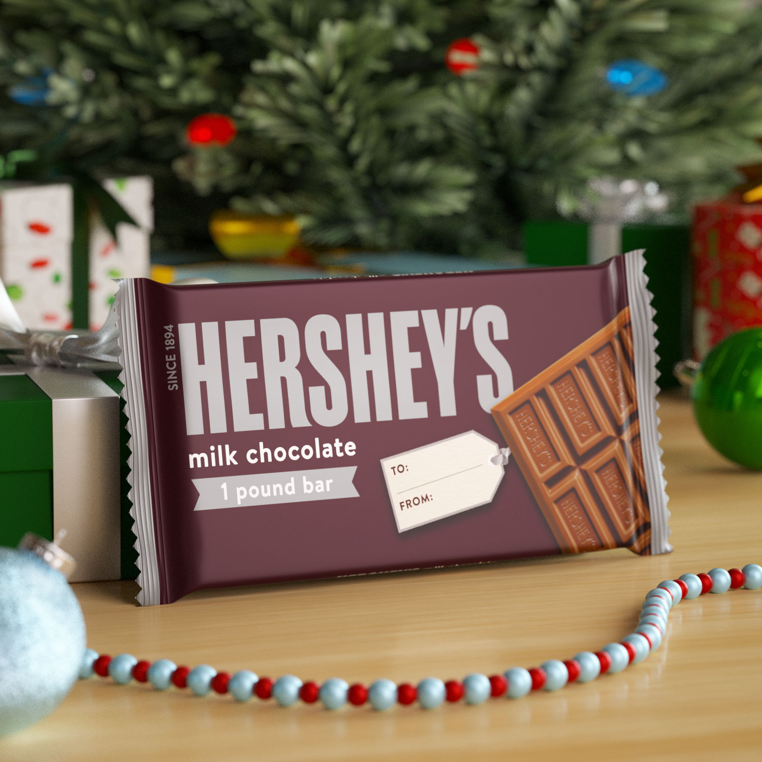 HERSHEY’S Milk Chocolate 1lb Gift Candy Bar - THE HERSHEY COMPANY