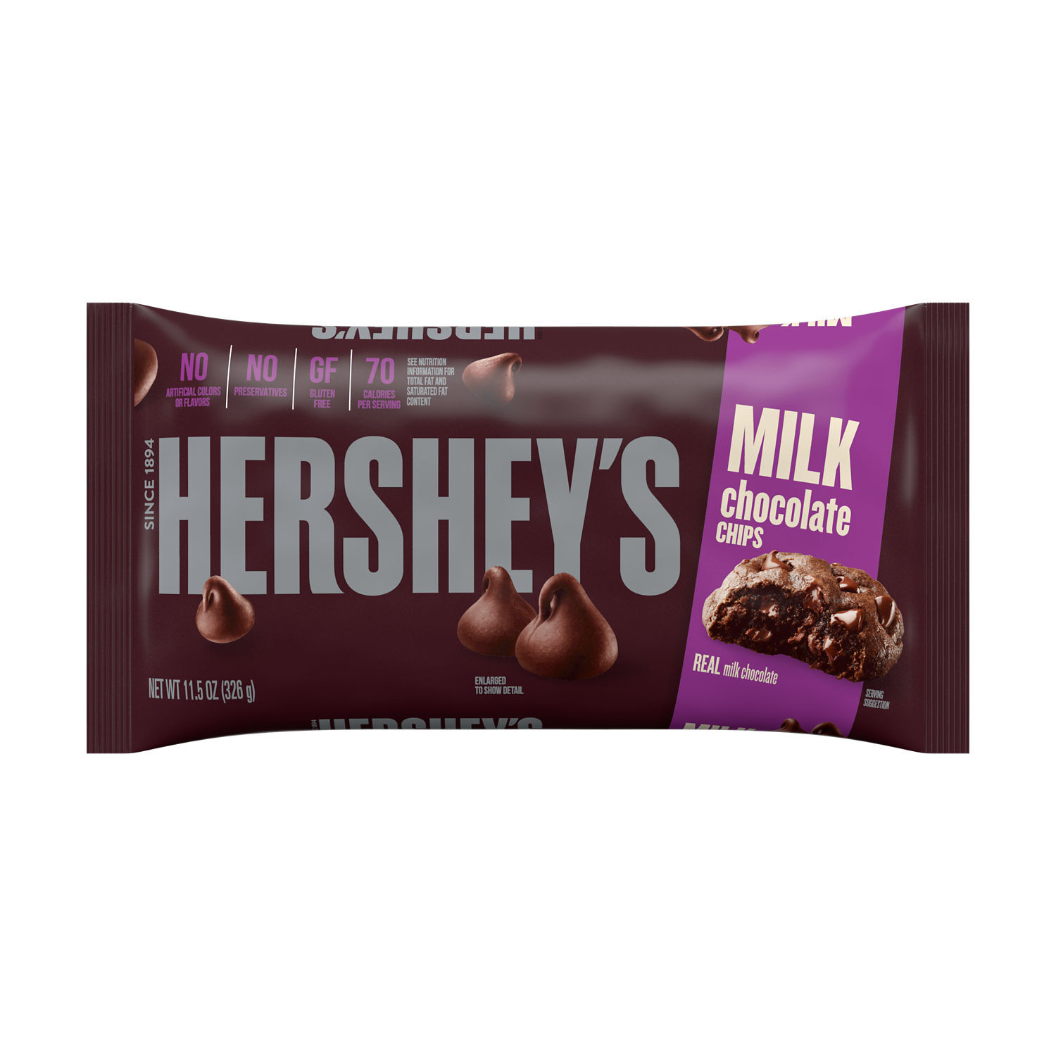 HERSHEY’S Kitchens Milk Chocolate Baking Chips 11.5oz Candy Bag - THE HERSHEY COMPANY