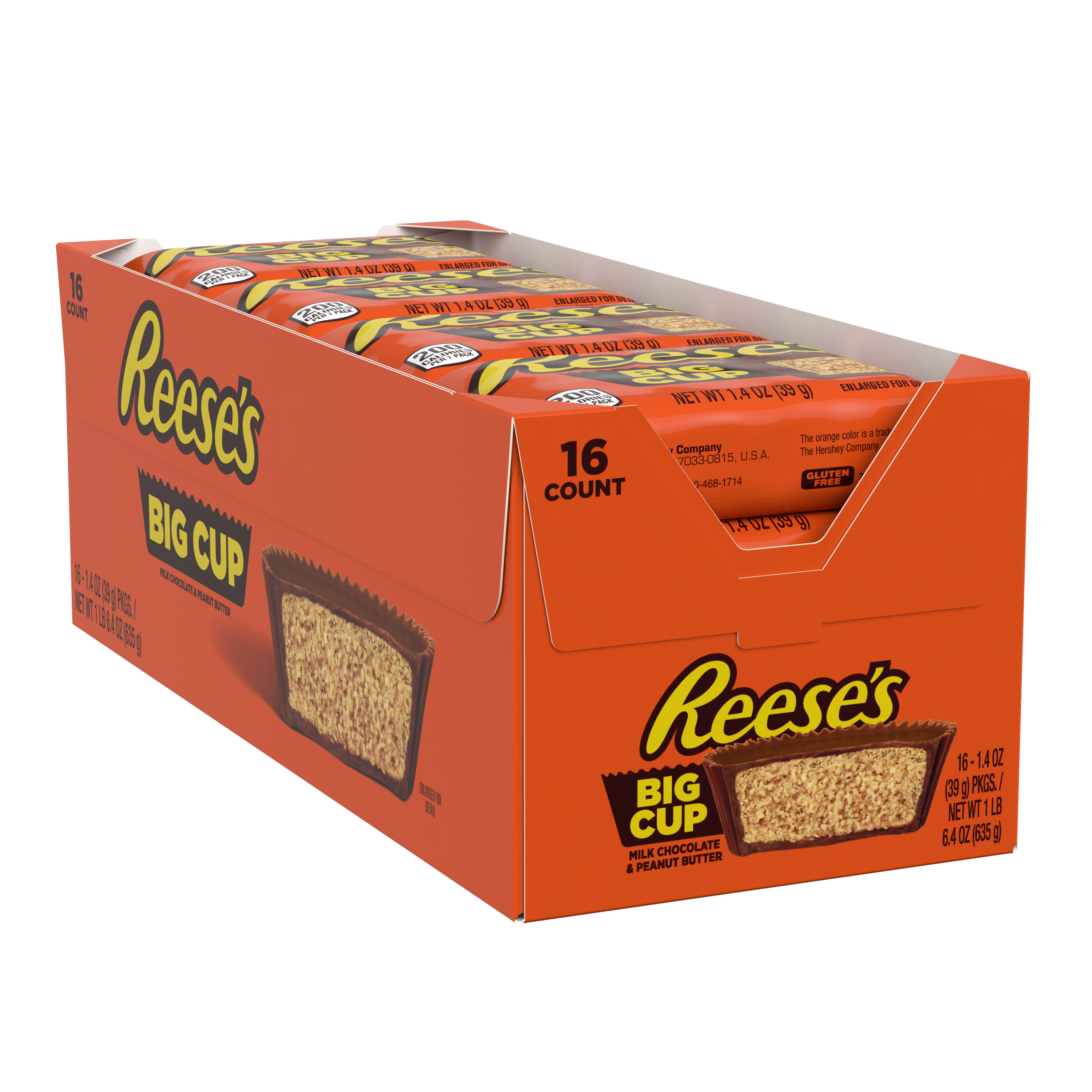 REESE’S BIG CUP Milk Chocolate Peanut Butter Cups , 1.4 oz (16 Count) - THE HERSHEY COMPANY