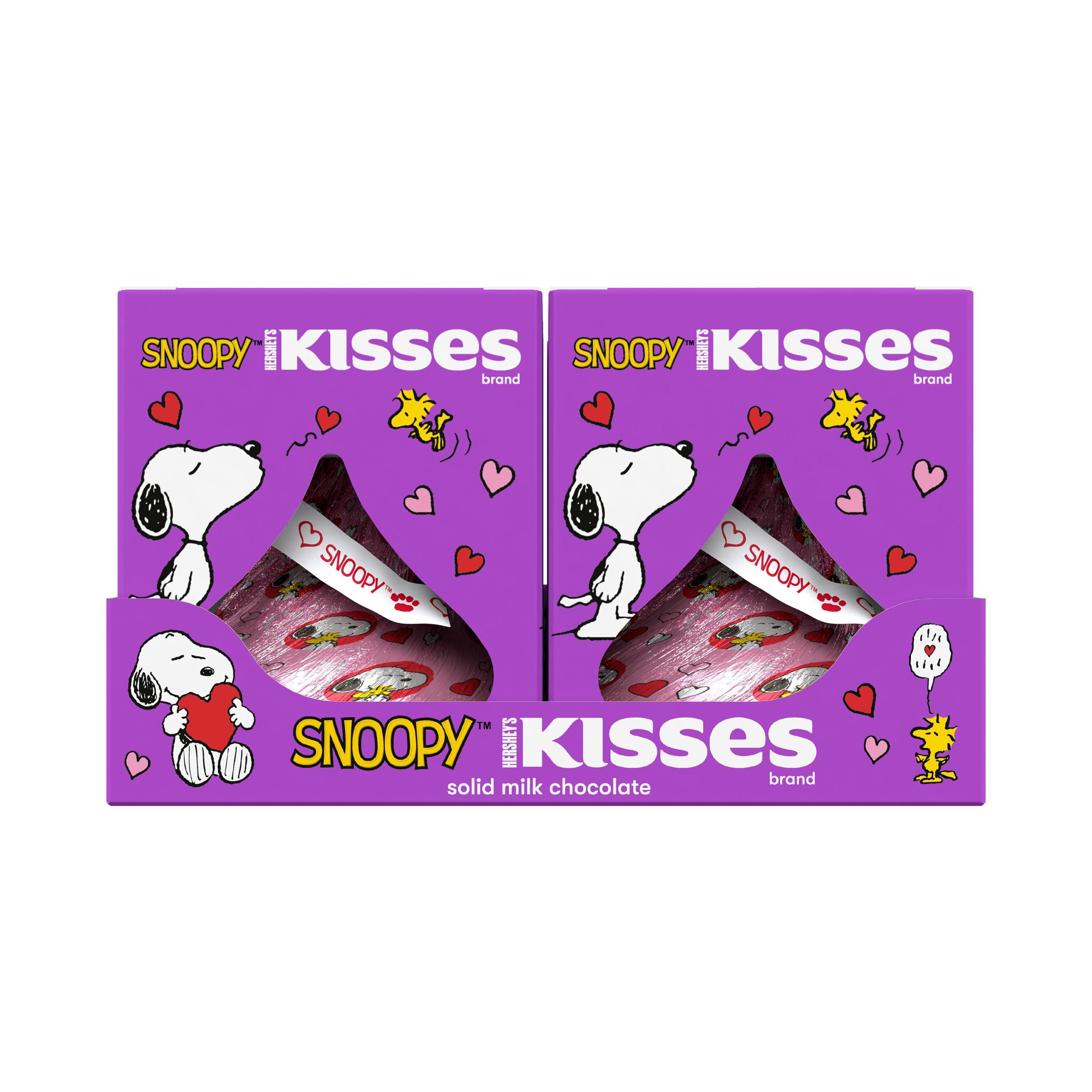 HERSHEY’S KISSES Snoopy™ and Friends Solid Milk Chocolate Valentine’s Candy Gift Boxes, 1.45 oz (6 Count) - THE HERSHEY COMPANY
