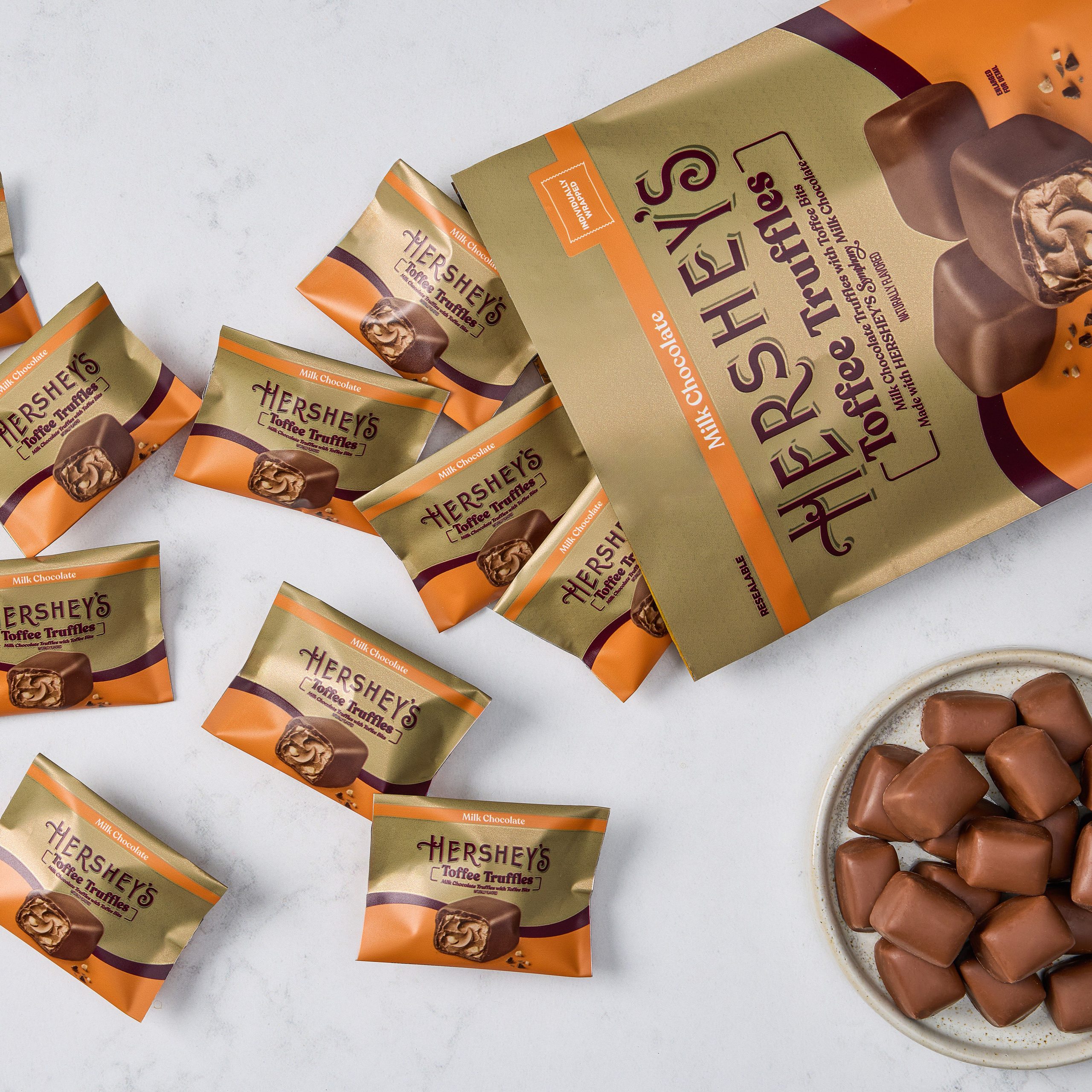 HERSHEY’S Toffee Truffles Candy Bag, 9 oz - THE HERSHEY COMPANY