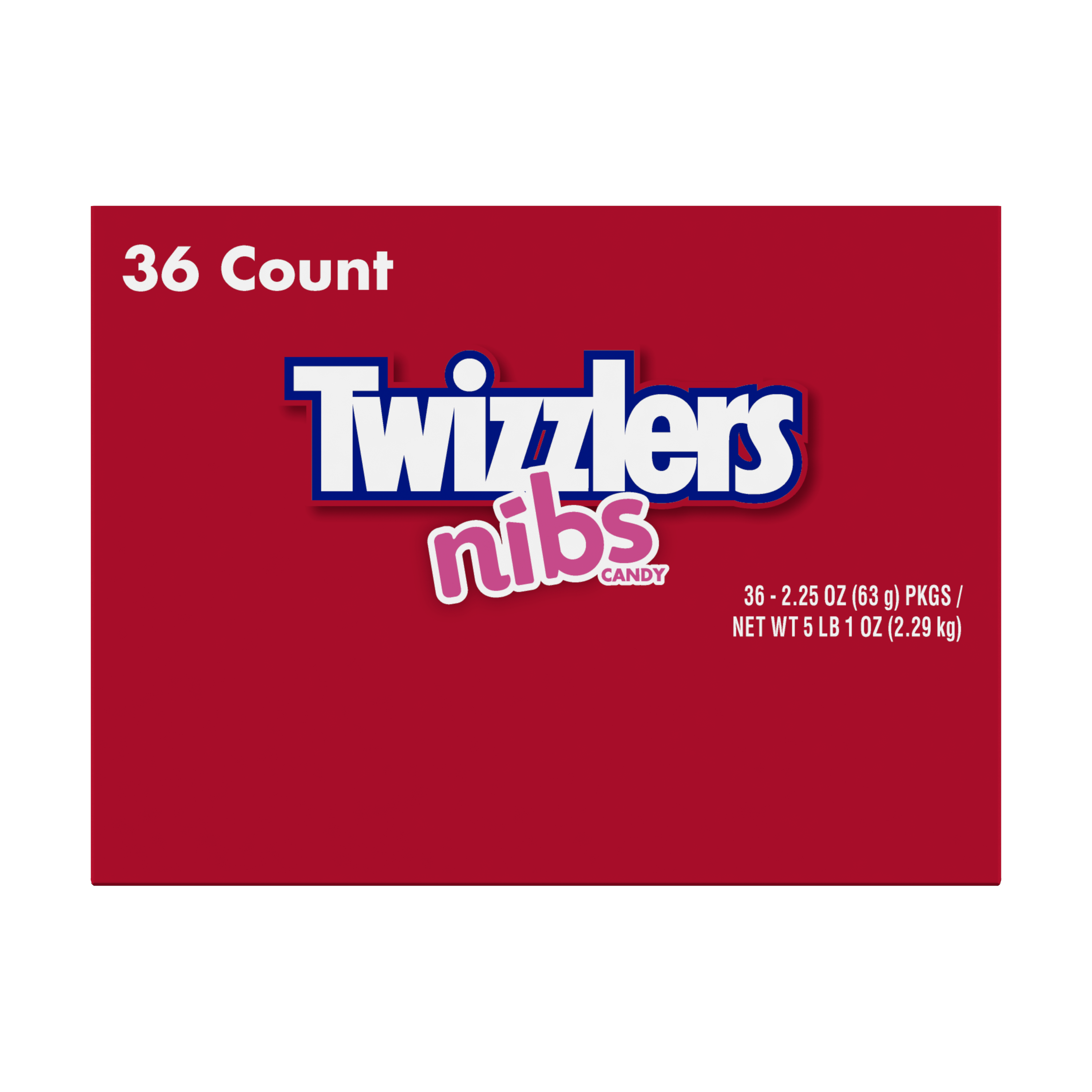 TWIZZLERS NIBS Cherry Flavored Licorice Style Candy Bags, 2.25 oz (36 Count) - THE HERSHEY COMPANY
